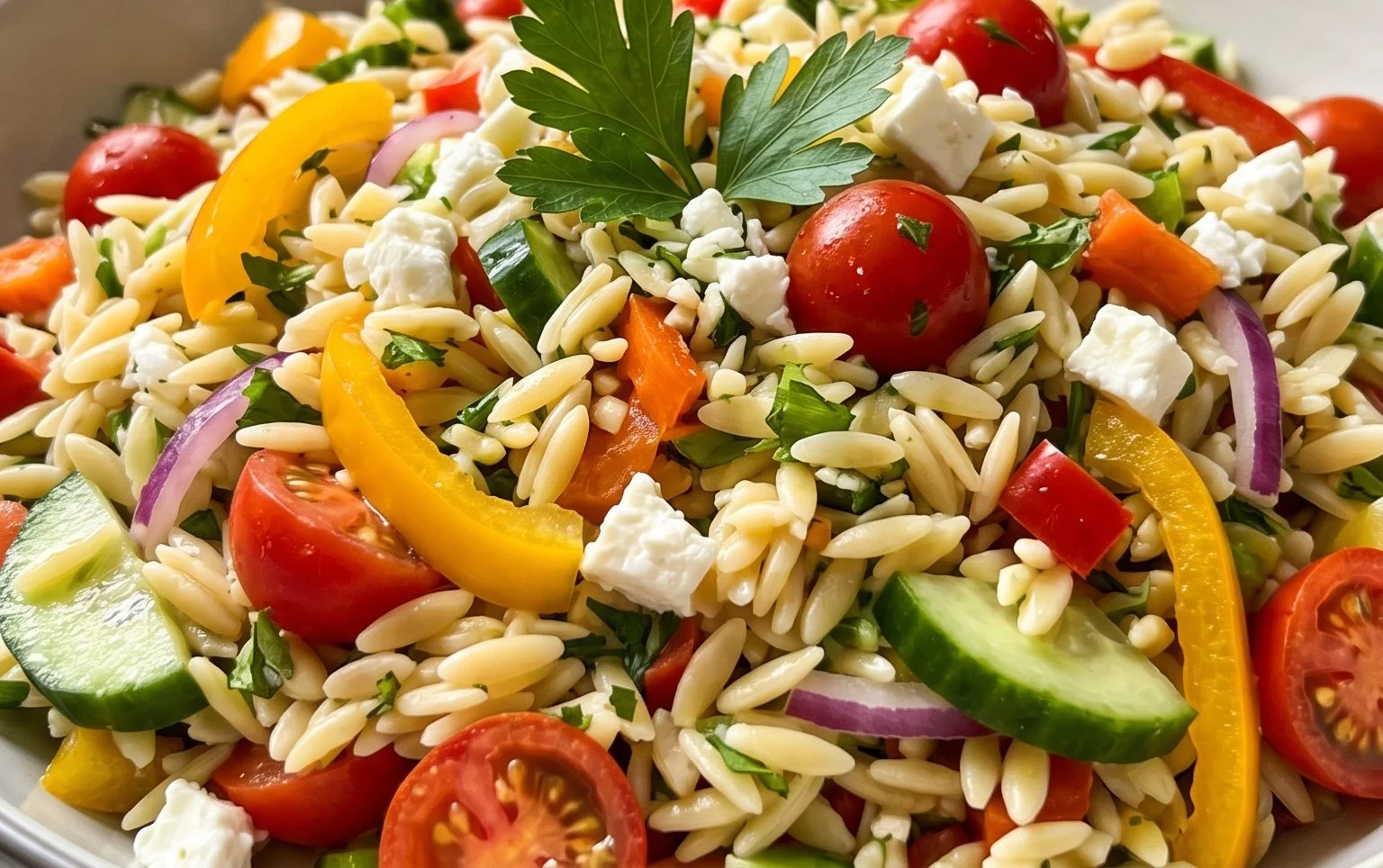 Rainbow Orzo Salad