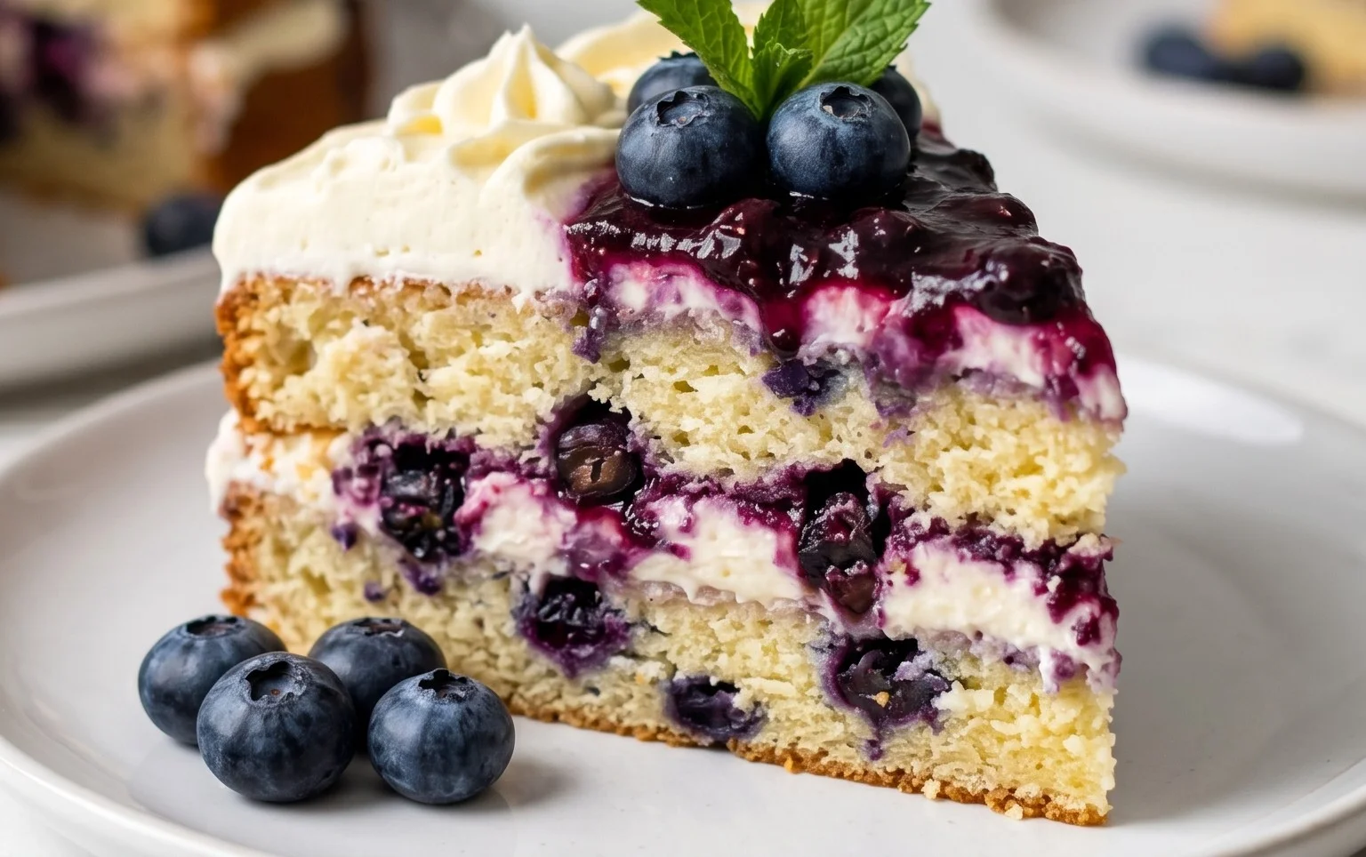 Nova Scotia Blueberry Cream Cake