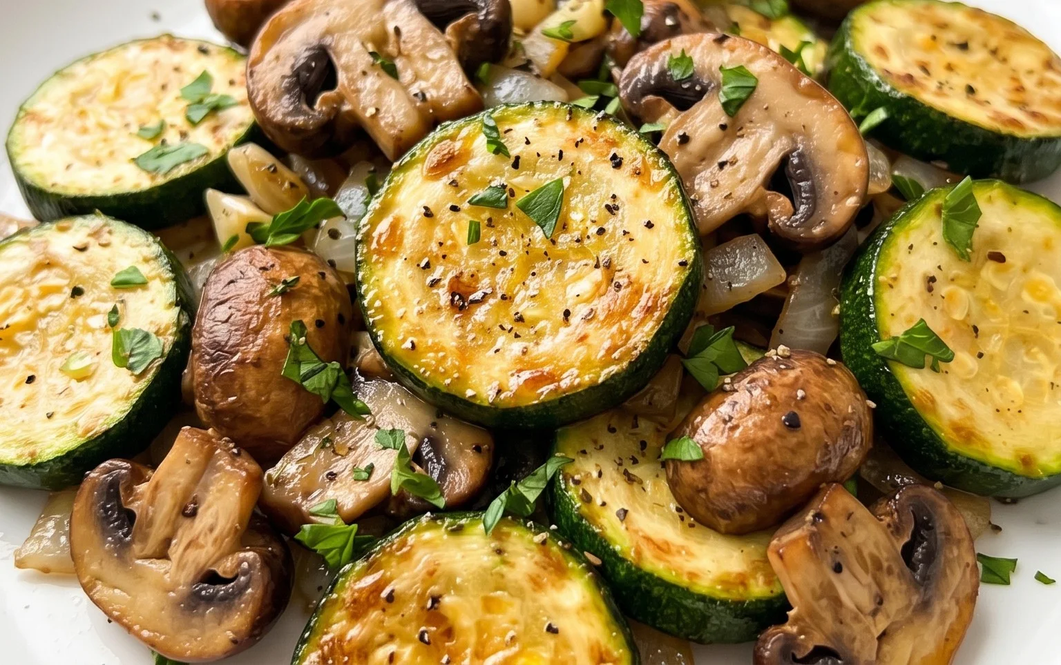 Skillet Zucchini and Mushrooms