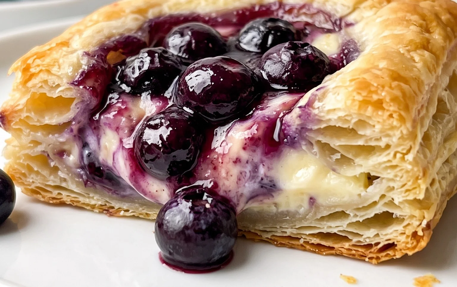 Blueberry Cream Cheese Puff Pastry