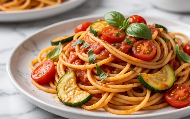 Healthy Tomato Zucchini Pasta