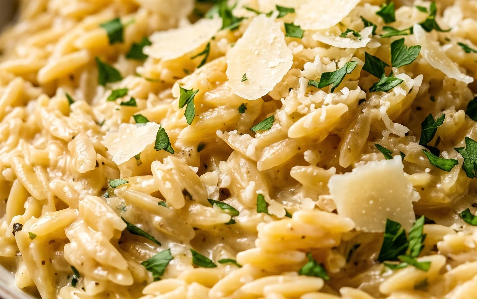 Creamy Garlic Parmesan Orzo