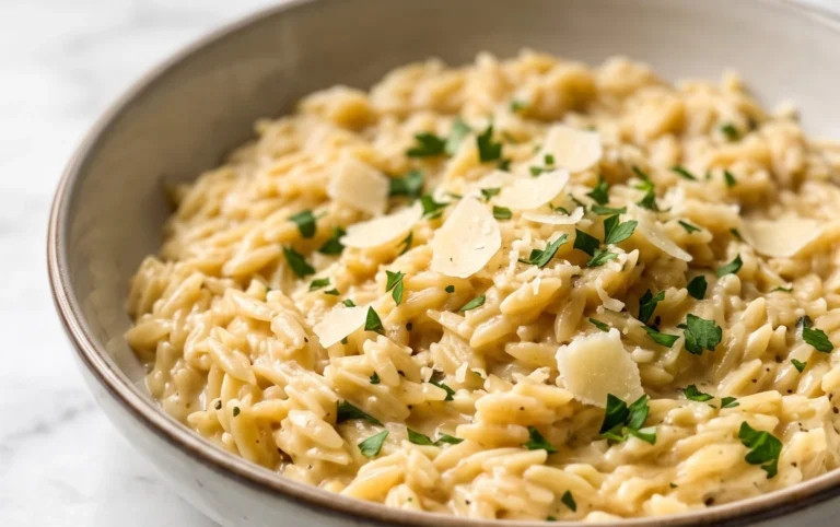 Creamy Garlic Parmesan Orzo