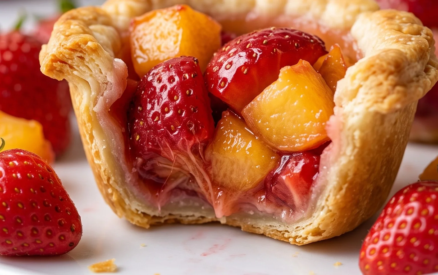 Strawberry Peach Pie Bites