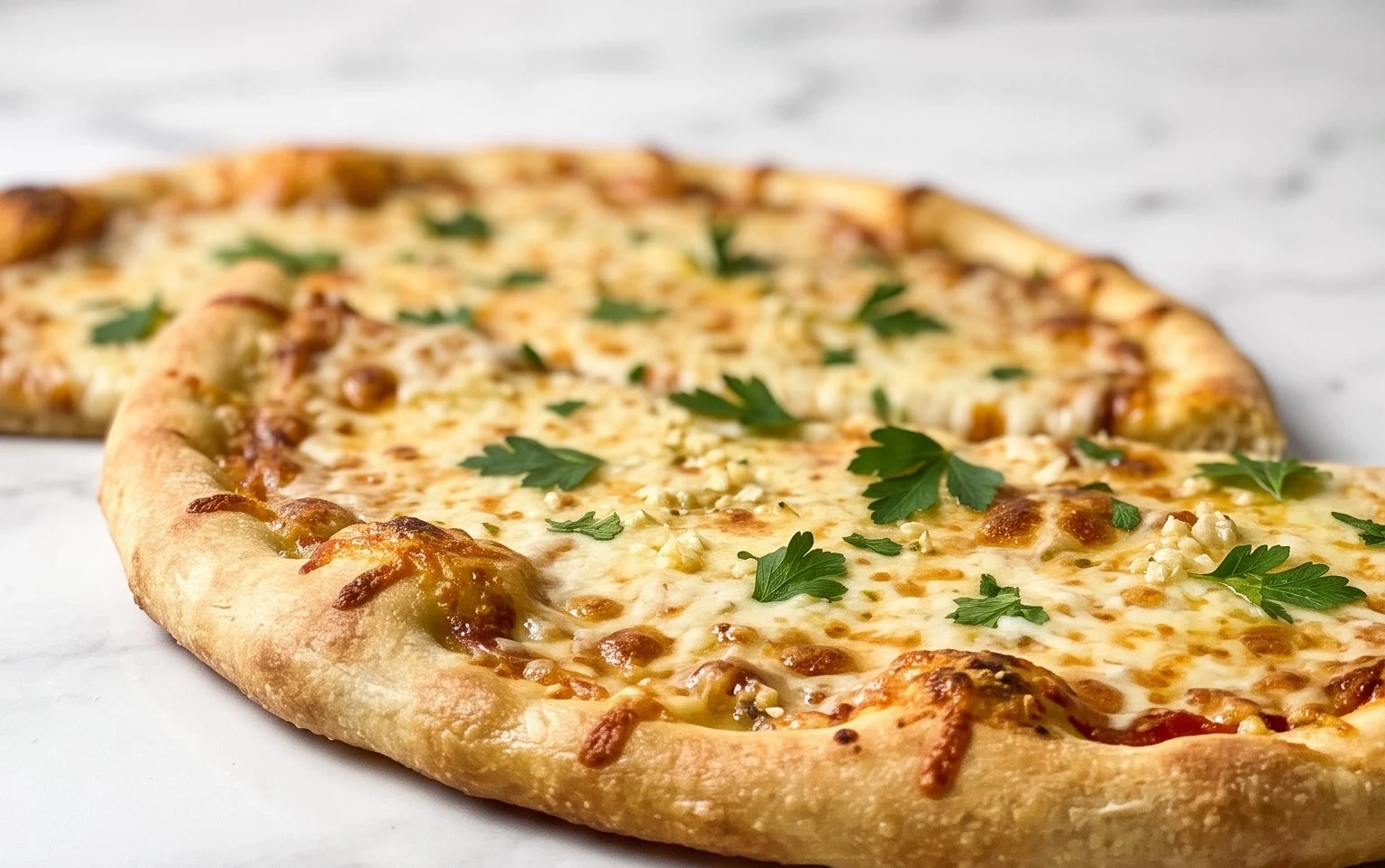 buttery garlic pizza
