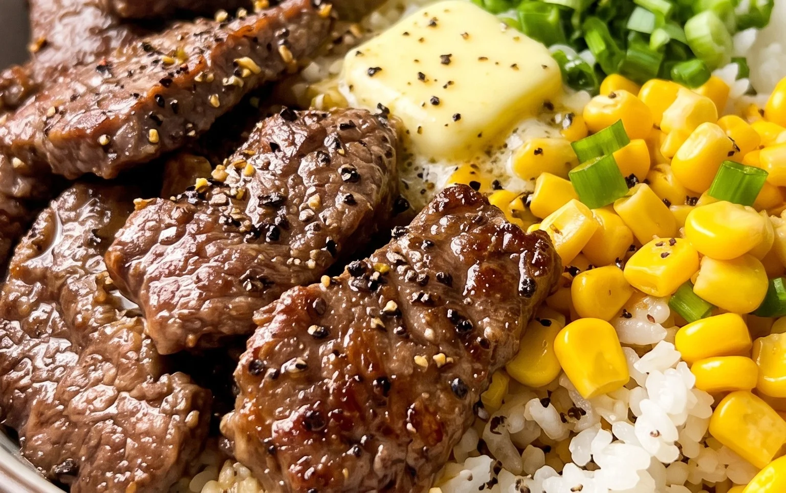 Beef Pepper Rice Bowl is a delicious meal option.