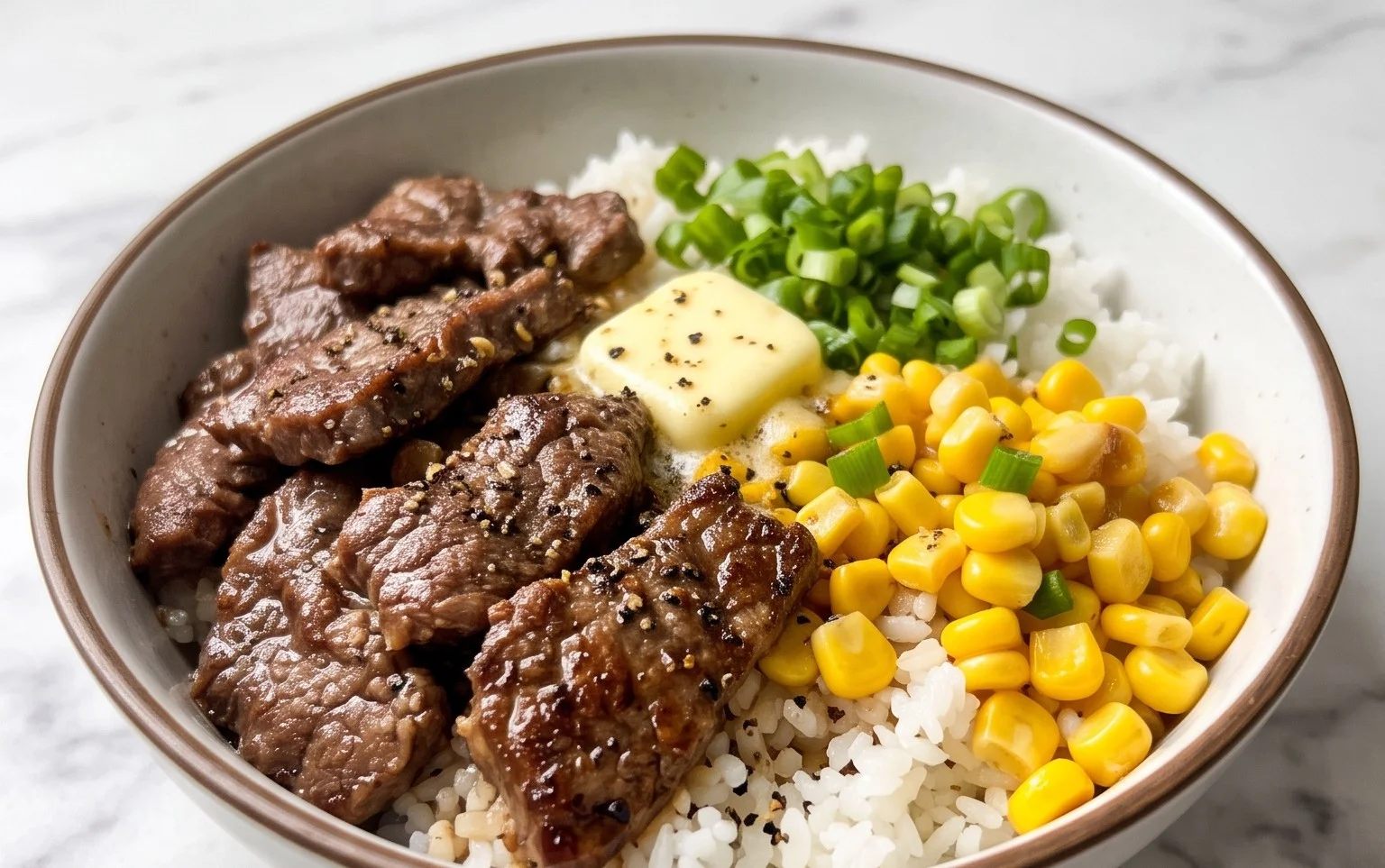 Beef Pepper Rice Bowl is a delicious meal option.