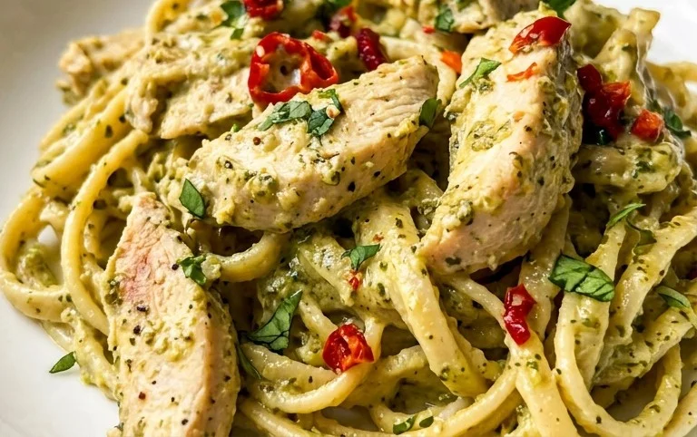 Creamy Chicken Pesto Pasta