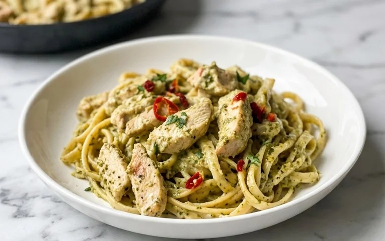 Creamy Chicken Pesto Pasta