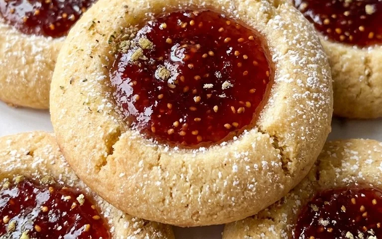 Cardamom Fig Thumbprint Cookies