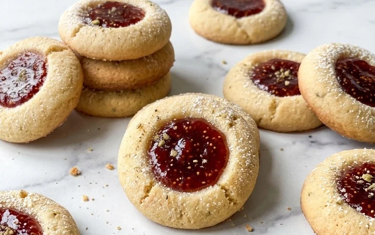 Cardamom Fig Thumbprint Cookies