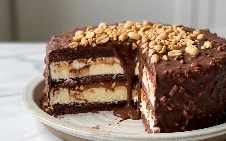 Buster Bar Ice Cream Cake