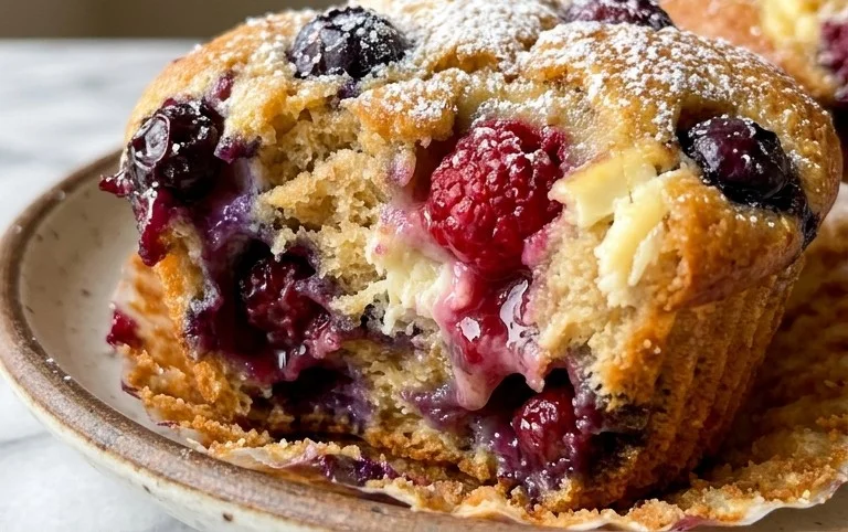 Berry Cream Cheese Muffins