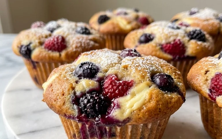 Berry Cream Cheese Muffins