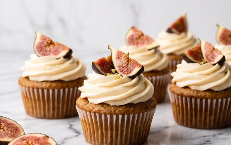 Fig Cupcakes with Honey Cream Cheese Frosting