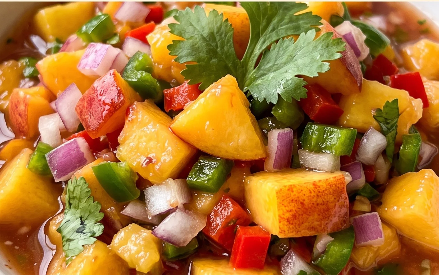 Sweet & Spicy Peach Salsa Canning Recipe