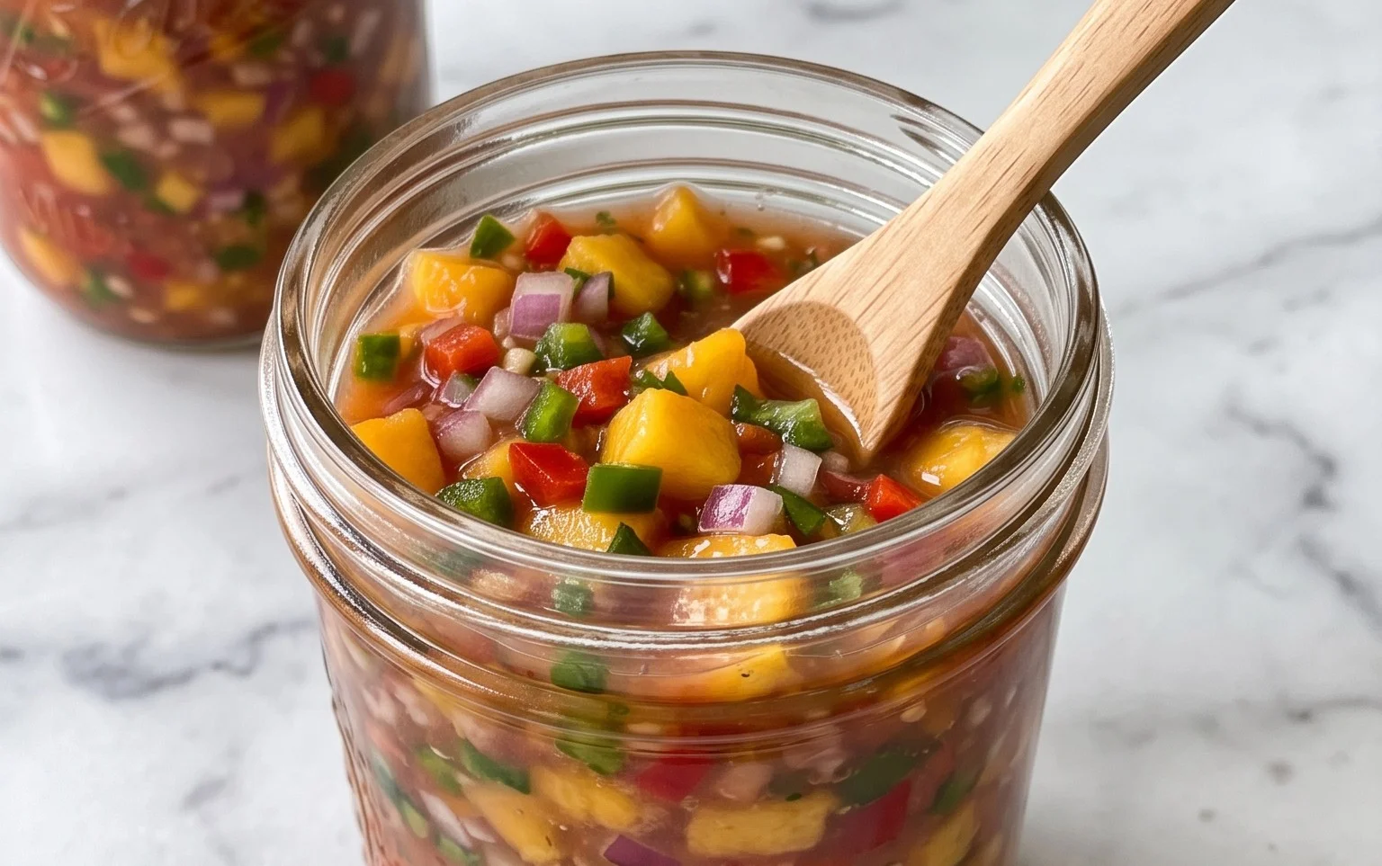 Sweet & Spicy Peach Salsa Canning Recipe
