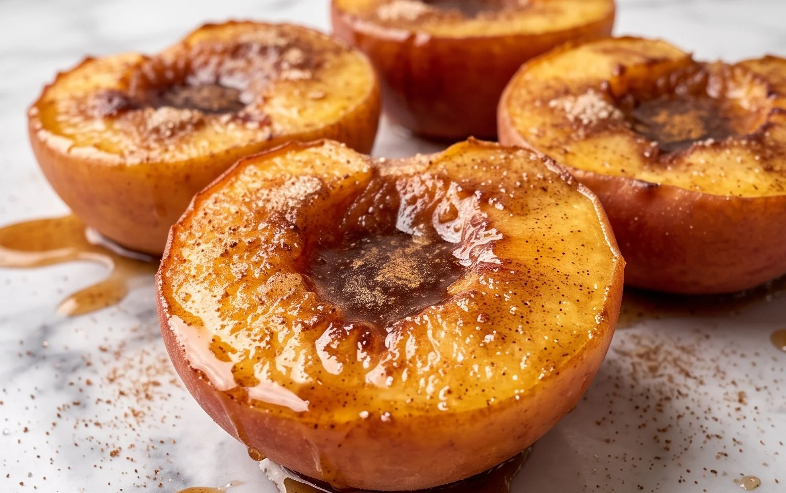 Cinnamon Sugar Baked Peaches
