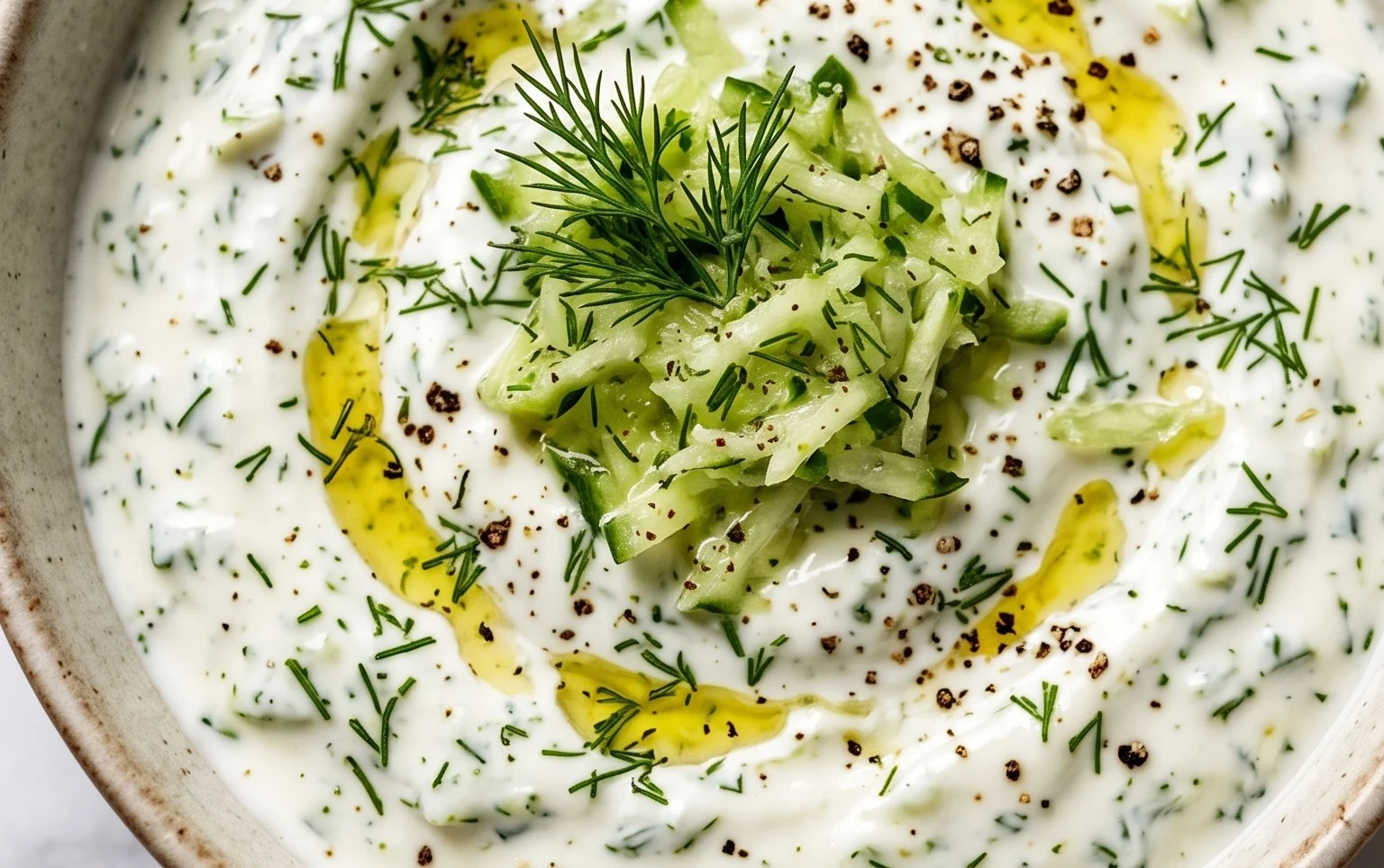 Cucumber Dip with Sour Cream and Dill