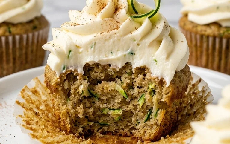 Zucchini Cupcakes with Cream Cheese Frosting