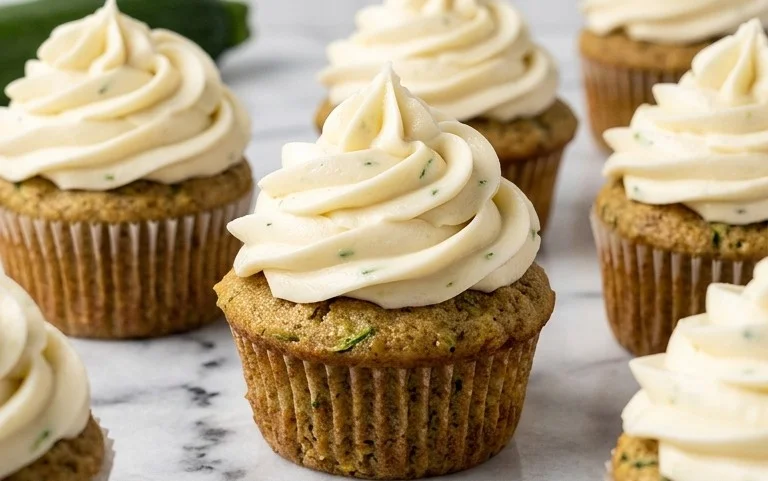 Zucchini Cupcakes with Cream Cheese Frosting