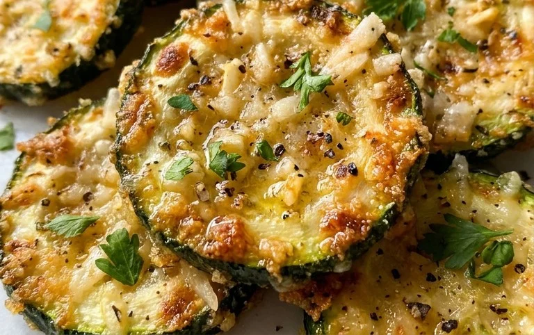 Irresistibly Crunchy Garlic Parmesan Roasted Zucchini