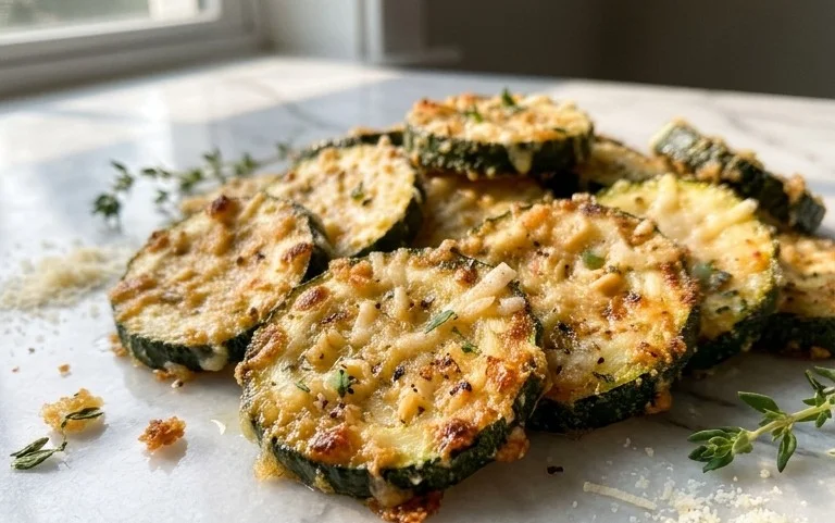 Irresistibly Crunchy Garlic Parmesan Roasted Zucchini
