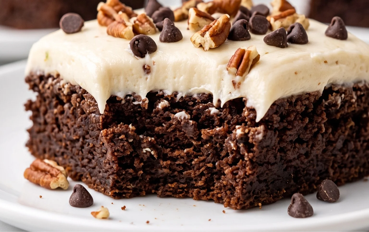 Zucchini Brownies with 1 minute Frosting!