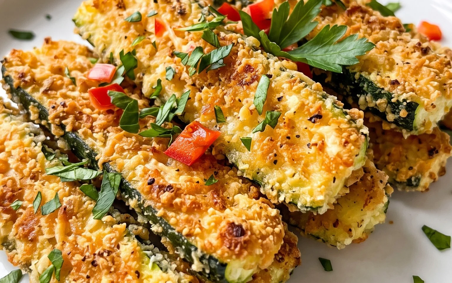 Parmesan Crusted Zucchini Sticks
