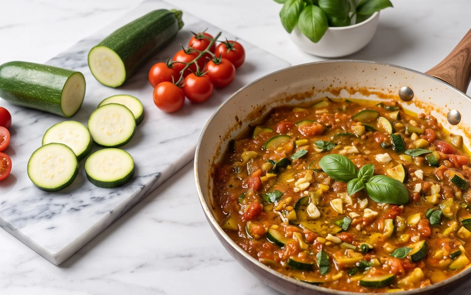 Simple Fresh Zucchini Pasta Sauce