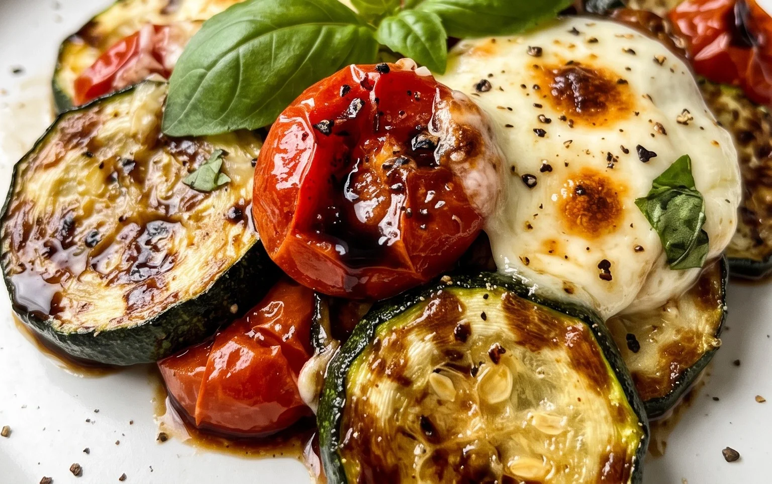 Balsamic Zucchini Tomato Bake